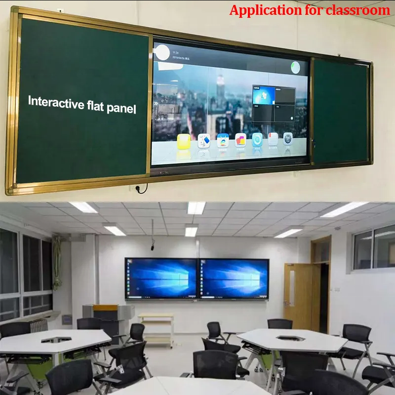 Classroom 85 Inch E-Learning Class Multi Media Interactive LCD Display Kiosk Advertising Player 4K Interactive Whiteboard