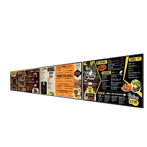 32 43 50 55 inch menu display screen lcd screen wall mount restaurant coffee fast food indoor digital menu board