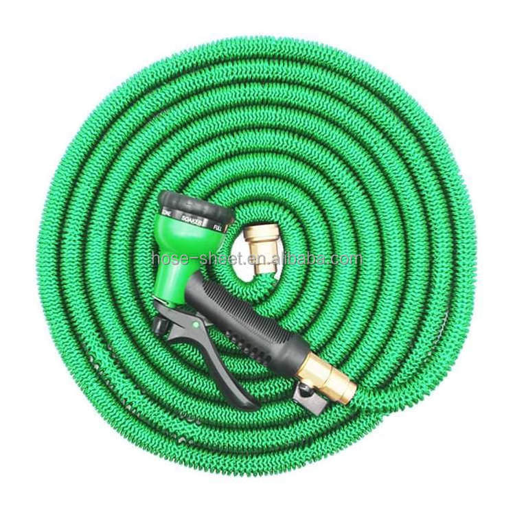 Anti-UV high pressure three layers 1/2-1 inch green PVC garden hose with fittings