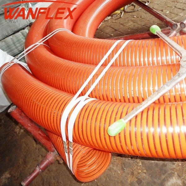 2 inch to 10 inch Orange Spiral PVC suction hose pipe