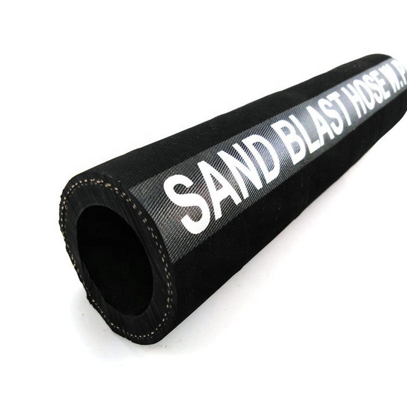 Flexible 10 Bar Sand Blast Suction / Cement Grouting Pump Rubber Pipe Sandblast Hose