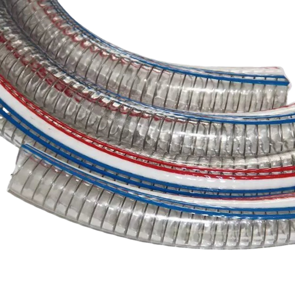 Flexible Fiber Spiral Transparent Steel Wire Hose 1/4