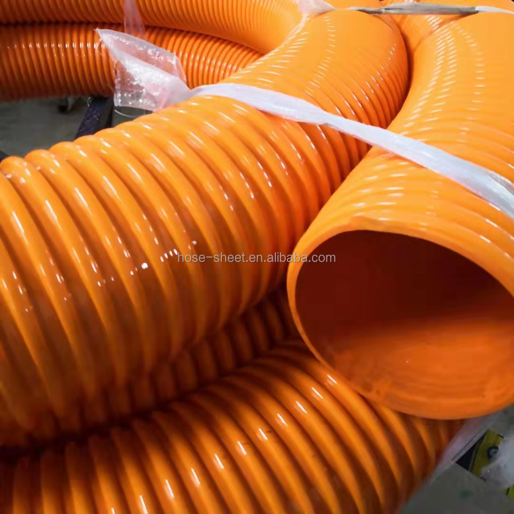 3 inch High quality flexible PVC suction hose for water air duct and grain transfer