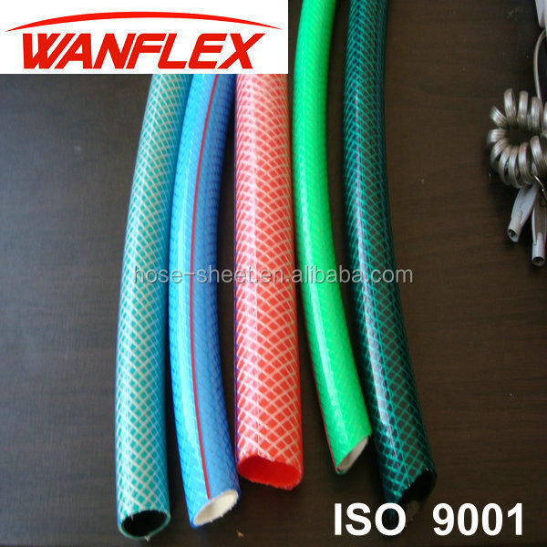 WANFLEX Polyester Fiber Reinforced PVC Garden Hose Watering Flowers Washing Car PVC Hose Soft Light Weight PVC Hose