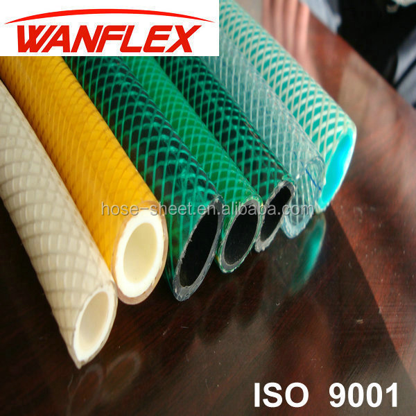 WANFLEX Polyester Fiber Reinforced PVC Garden Hose Watering Flowers Washing Car PVC Hose Soft Light Weight PVC Hose