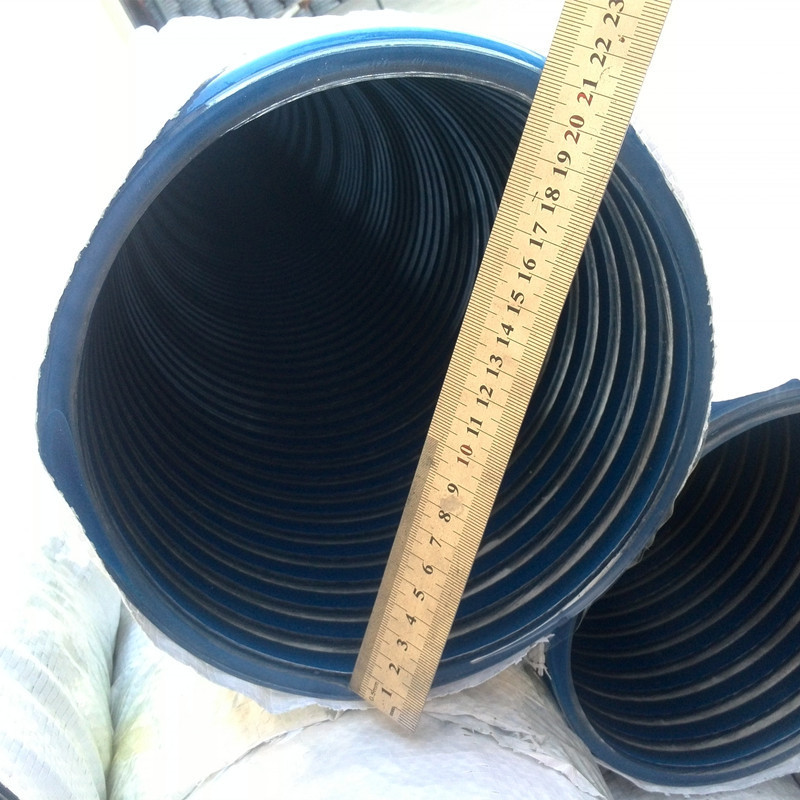 Heavy duty 10 12 inch corrugated surface large diameter PVC suction hose pipe