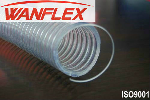 Flexible fiber spiral transparent steel wire hose 1/4