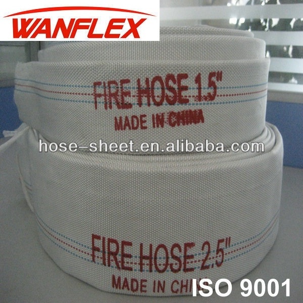 1 inch Double Jacket Canvas Fabric PVC Lining Fire Fighting Hydrant Hose Manufactures