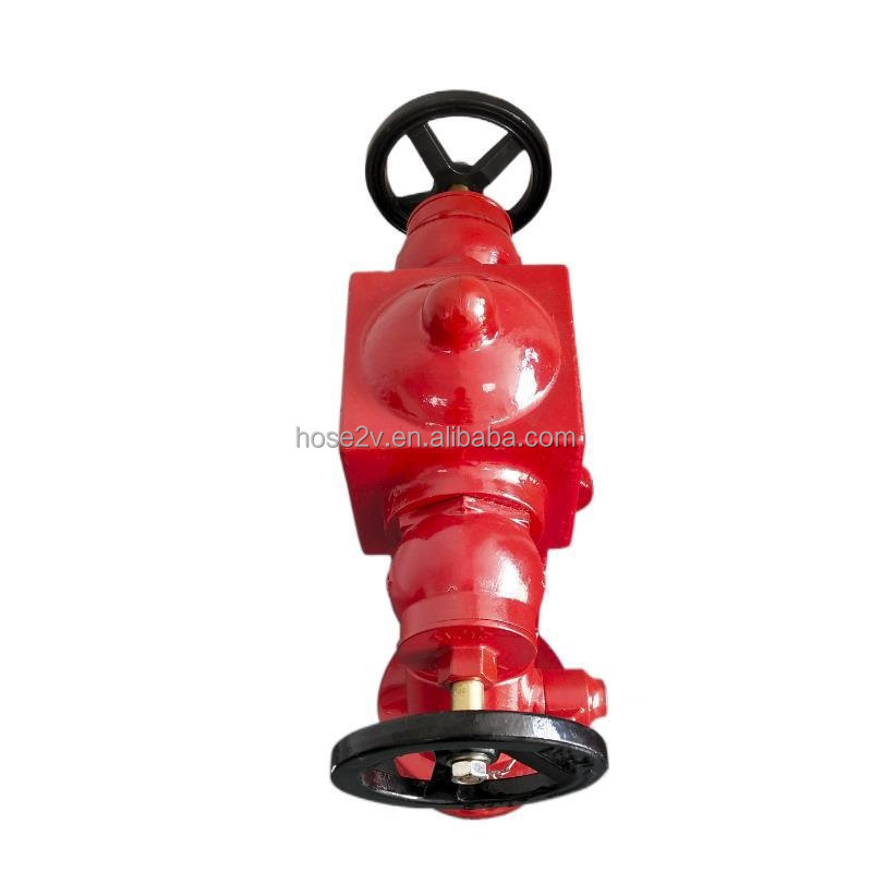 2 Way Pillar Fire Hydrant Valve DN100 Ground 4inch Fire Hydrant Valve Flange inlet BS4504 Pillar Fire Hydrant BS750