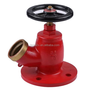 Hot Sale 2.5" Brass Bsp Screw Type Oblique Fire Hydrant Landing Valve  with Plated Red Color with/without flange  Europeanmarket