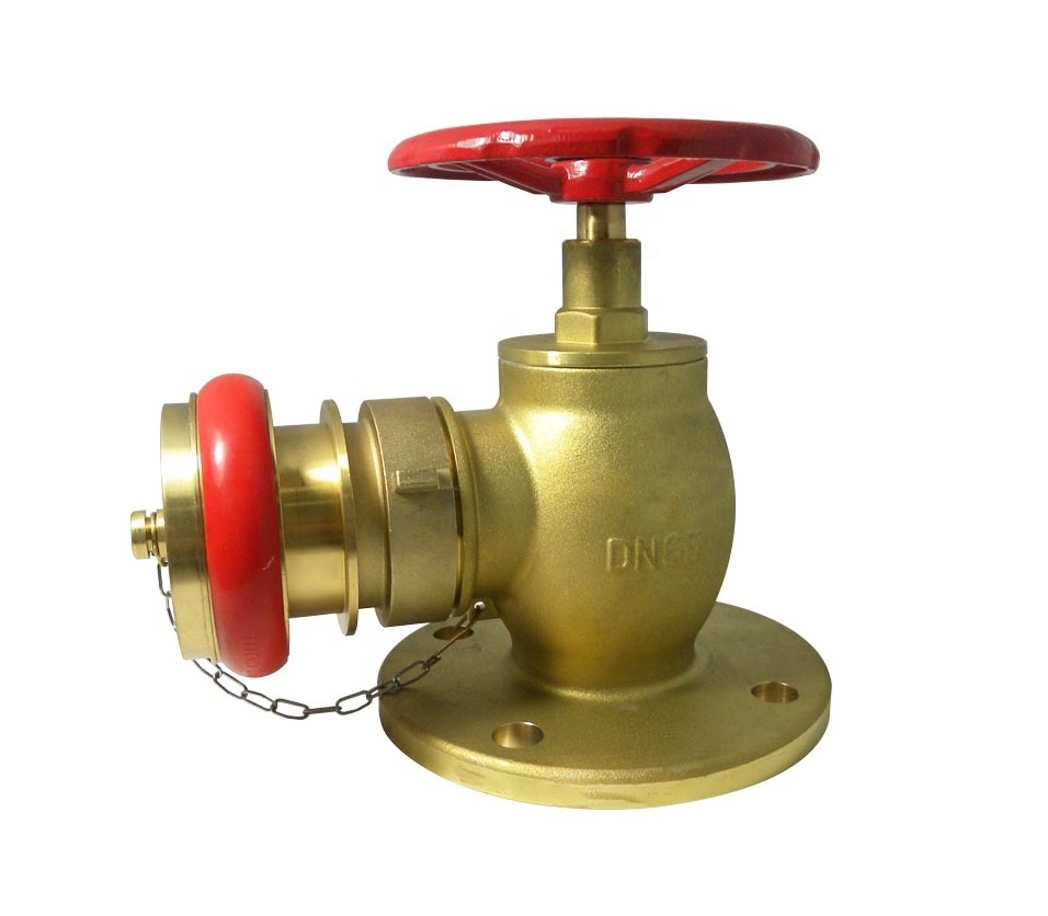 90 Brass Right Angle Landing Valve Machino Fire Hydrant Customized Thread