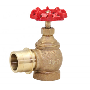 90 Brass Right Angle Landing Valve Machino Fire Hydrant Customized Thread