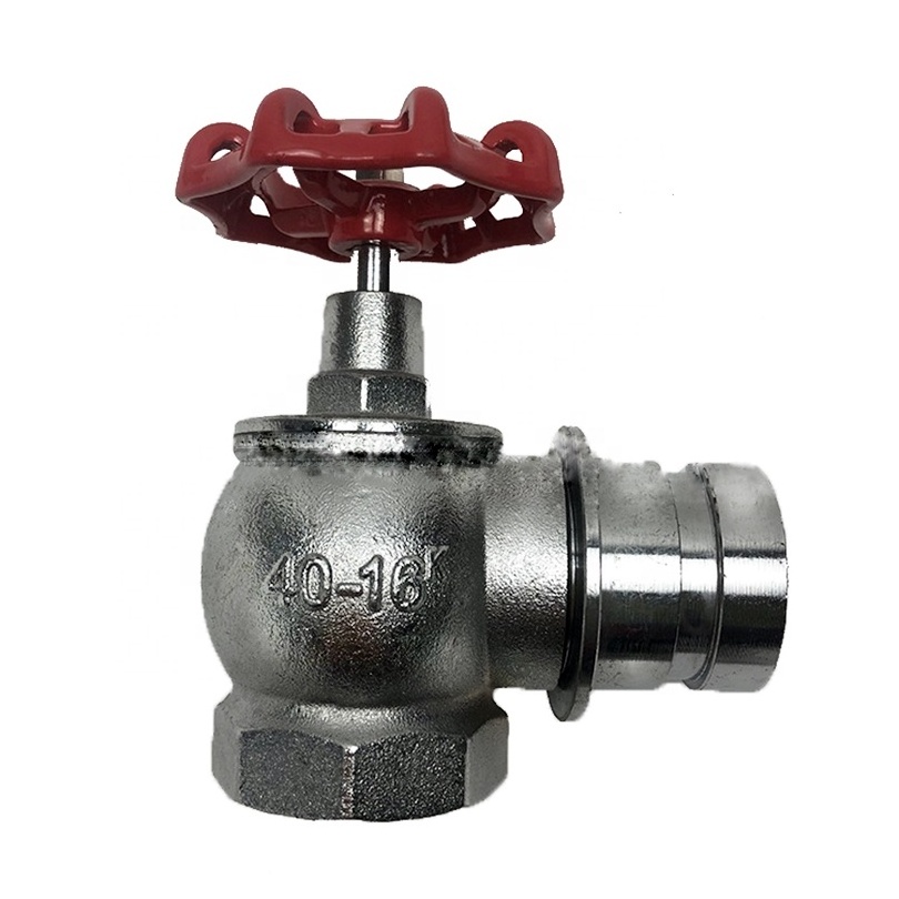 90 Brass Right Angle Landing Valve Machino Fire Hydrant Customized Thread