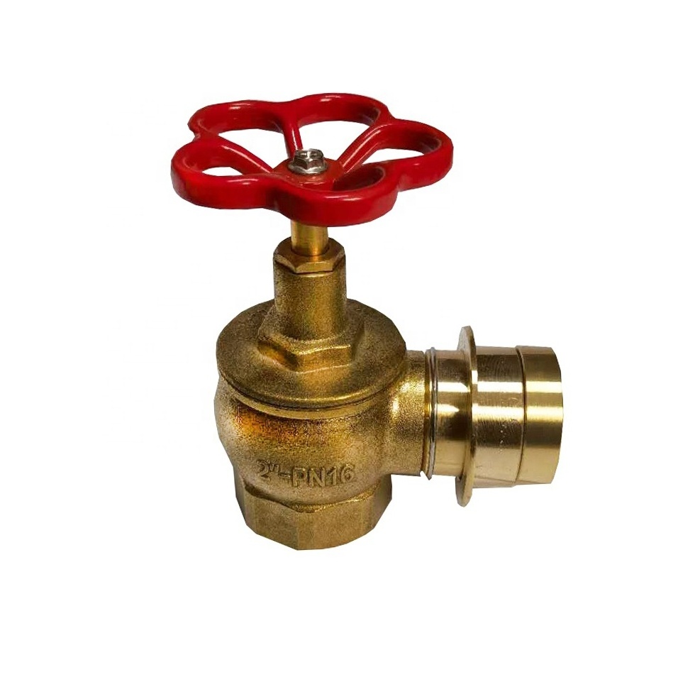 90 Brass Right Angle Landing Valve Machino Fire Hydrant Customized Thread