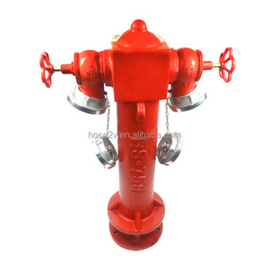 2 Way Pillar Fire Hydrant Valve DN100 Ground 4inch Fire Hydrant Valve Flange inlet BS4504 Pillar Fire Hydrant BS750