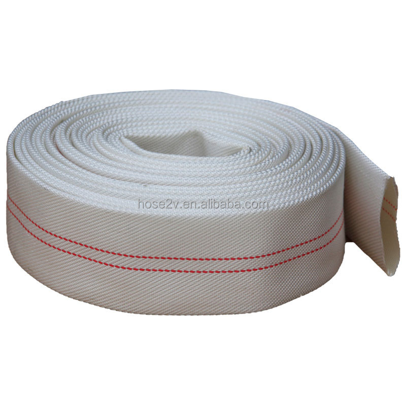 PVC/Rubber Lined Fire Fighting Hose Canvas Fire Hose with NST thread aluminum Male x female PIN LUG fittings,W.P:10Bar/145PSI