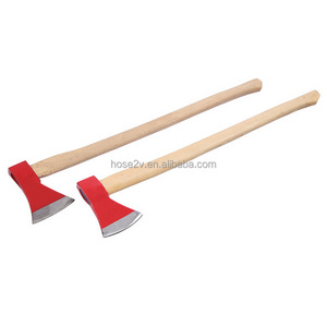 Fireman Axe with Wood Handle Multi Purpose Carbon Steel Fire Axe High Carbon Steel Hatchet Axe