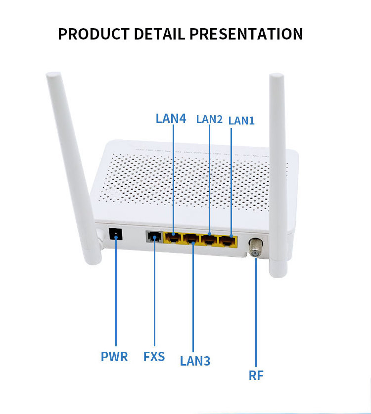 G8301C Dual Band wifi5 router ONU  4GE+1POTS+CATV+ 2.4G& 5G WIFI AC1200  G8301C Xpon onu router onu