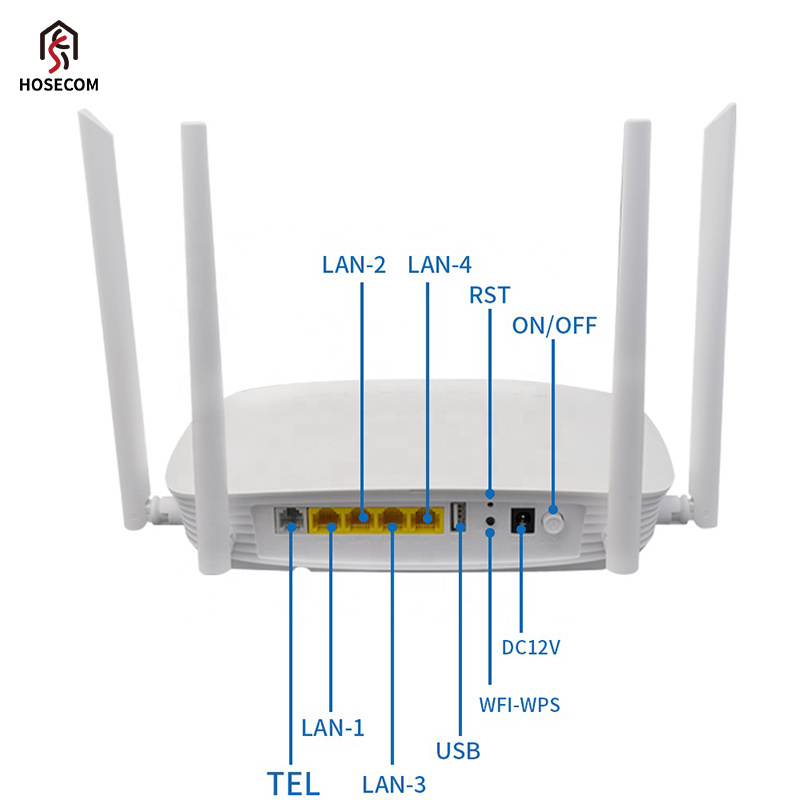 Wifi 6 AX3000 Xpon ONU 4GE+2.4G+5G+VOIP Original Dual Band wifi USB Antenna 5DB 	band onu dual xpon