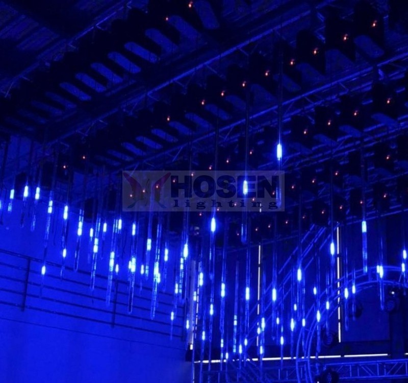 Manufacturer outlet:  Hosenlighting  kinetic meteor shower  dots control multi color dmx winch led kinetic lighting