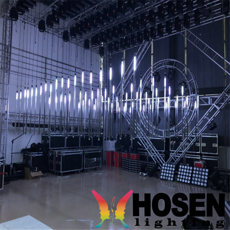 Manufacturer outlet:  Hosenlighting  kinetic meteor shower  dots control multi color dmx winch led kinetic lighting