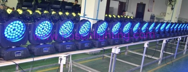 RGBWA+UV 36x18w  6in1 Zoom LED Moving Head Wash light