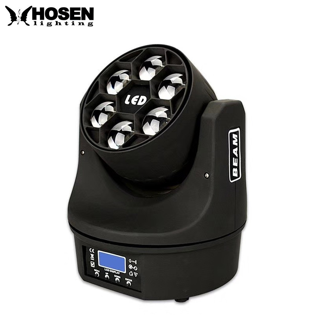 6pcs 12W RGBW 4in1Mini  led bee eye moving head light