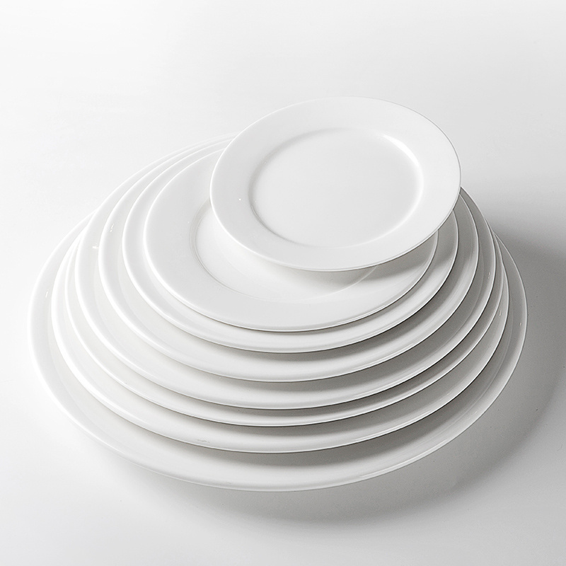 Plate Sets Porcelain, Round White Plate Portugal Dinner Plate,Plates And Dishes Set Modern*