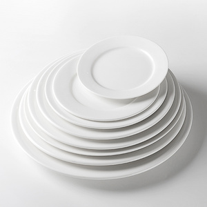 Plate Sets Porcelain, Round White Plate Portugal Dinner Plate,Plates And Dishes Set Modern*