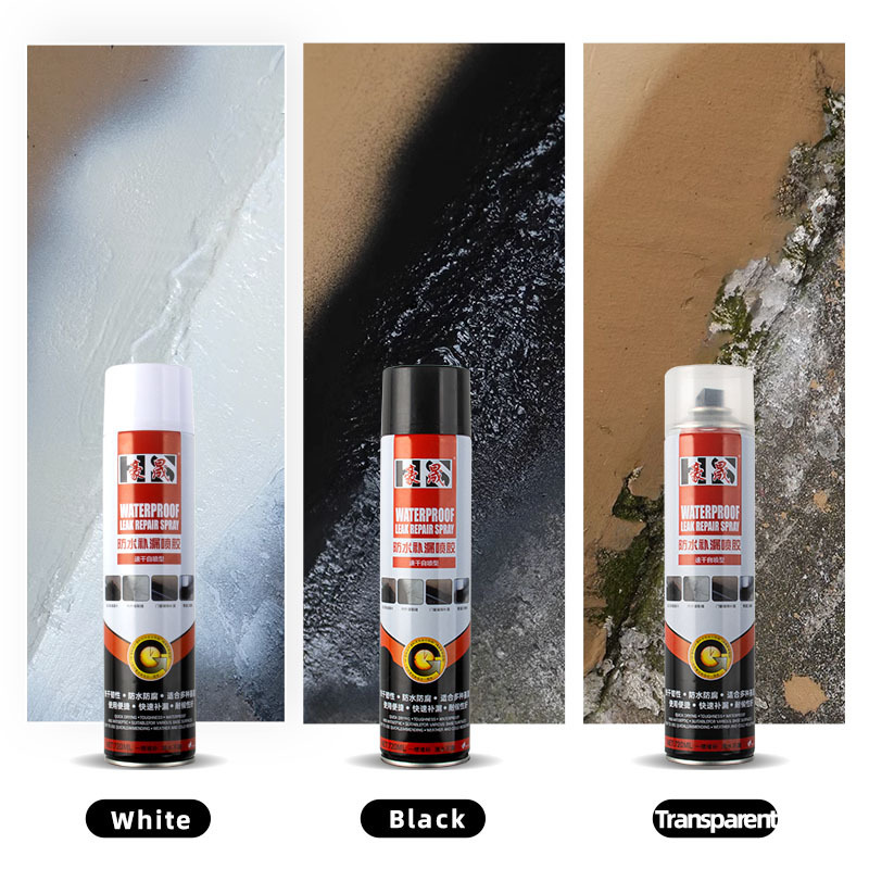 Hosen Leak Seal Repair Aerosols Flexible Rubber Coating Spray For Roof Leak Stop Spray Aerosol Waterproof Leak Repair Spray