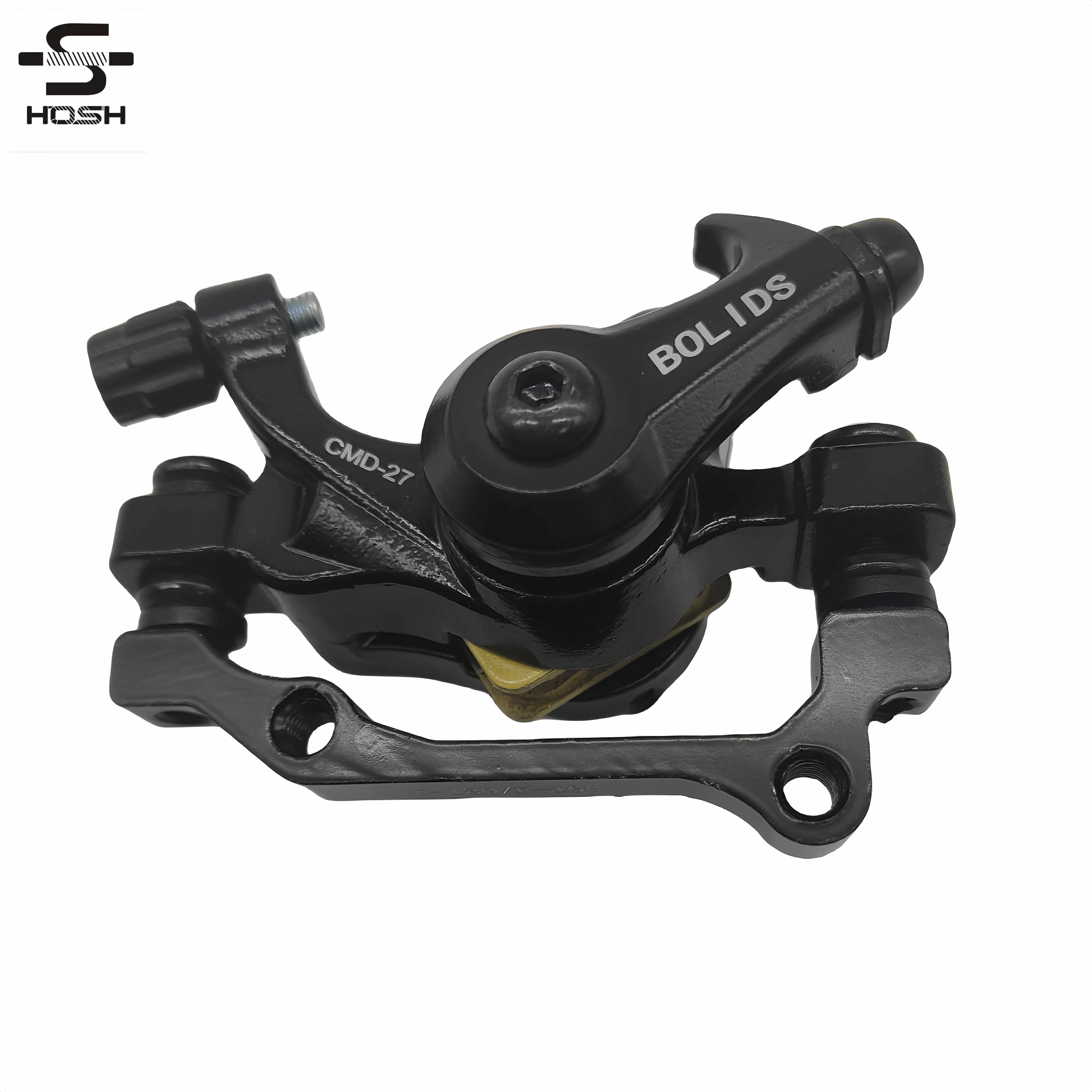 HOSH  Ebike Mechanical Disc Brake Set,Bicycle Front and Rear Line Pulling Brake Caliper  Lever for MTB