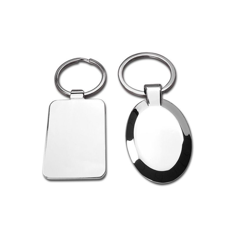 HOSHOM Pet Tag Blank Sublimation Keychain Metal Key Rings Custom Name Stainless Steel DIY Stamping Blank Keyring