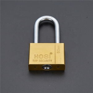 Top Sell Hot Product HOSI Lock C204-L Electrophoresis Iron Padlock Long Shackle Vane Keys Size 40-70mm Cadeado Plastic Package