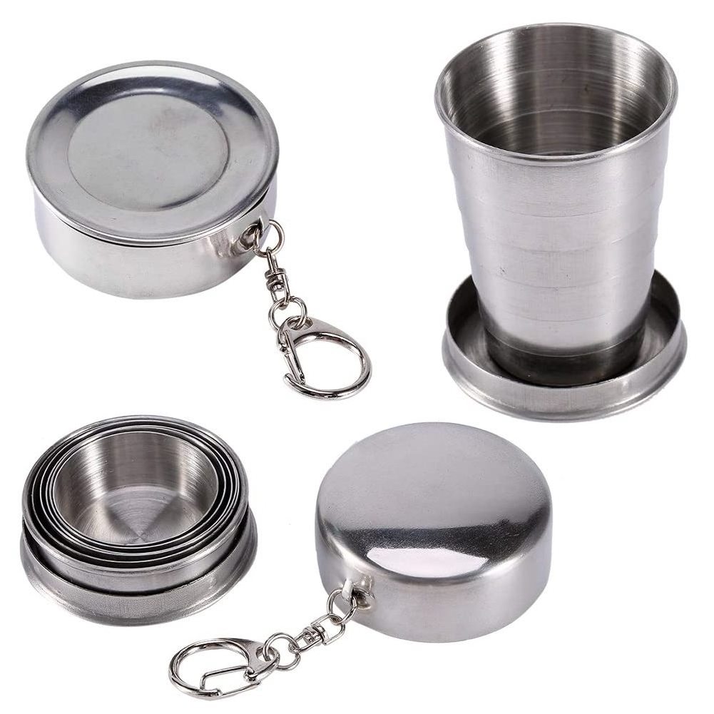 Top selling  stainless steel collapsible cup collapsable stainless steel cup collapsible metal cup