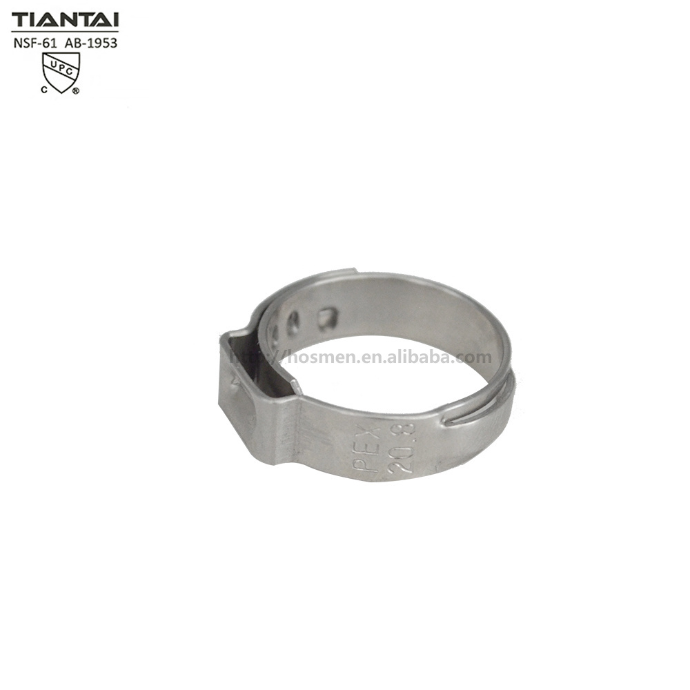 Stainless Steel Rings Cinch Clamps High Quality Single Ear Pex Crimp Clamp