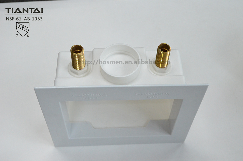 High Quality OEM Washing Machine Outlet Box With Hot And Cold Water Stop Valve