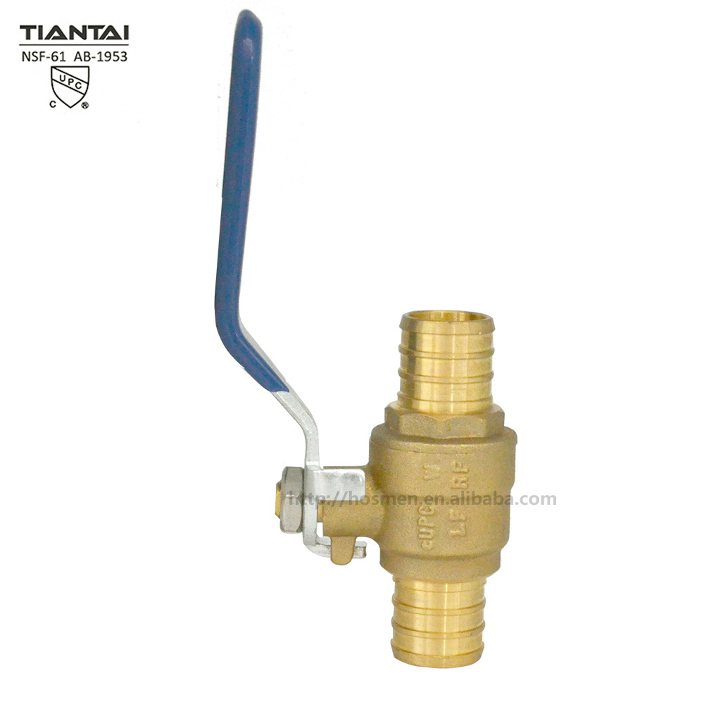 pex to pex forged brass 2 way ball valve for pex pipe