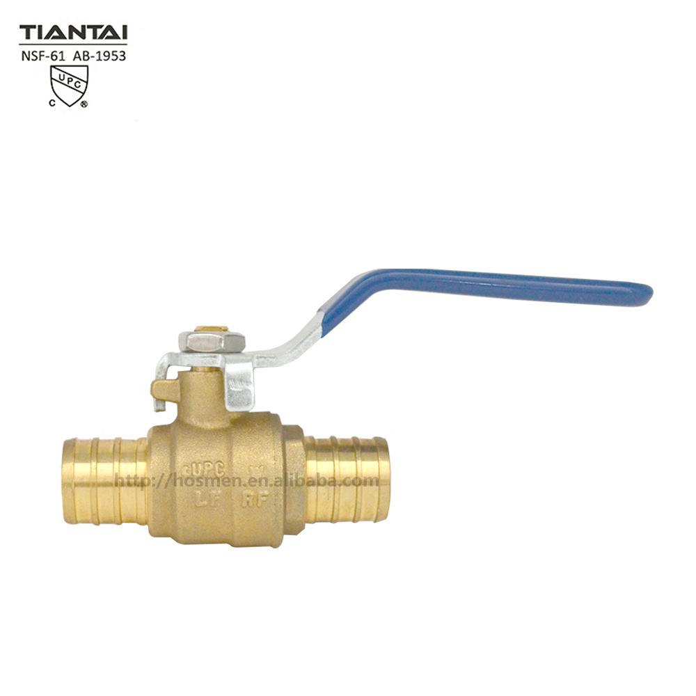 pex to pex forged brass 2 way ball valve for pex pipe