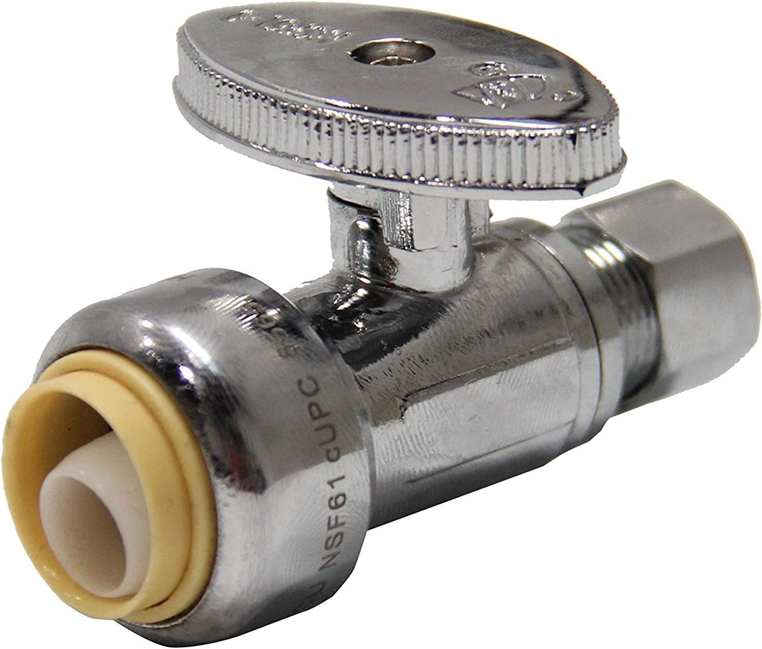 1/4 Turn Water Shut Off Valves Compression Brass Angle Stop Valve