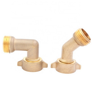 Brass Hose Elbow Connector RV Trailer Travel Part Accessories Lead Free Brass with Washer