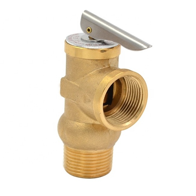 3/4 inch Lead Free water heater service valve kit with pressure relief valve