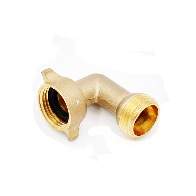 Brass Hose Elbow Connector RV Trailer Travel Part Accessories Lead Free Brass with Washer