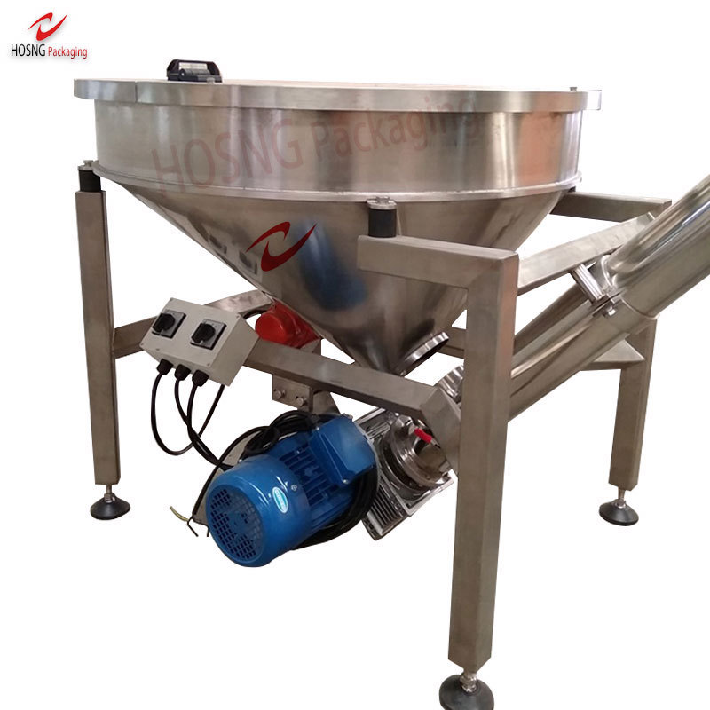 Hot Selling Egypt Screw Conveyor Stainless Steel 304 Inclining Auger Screw Feeder With Vibrating Hopper For Powder Food