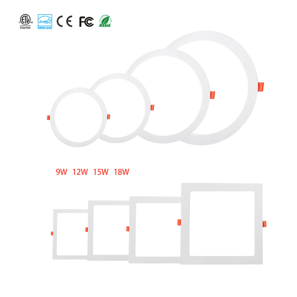 4 Inch Led Recessed Low Profile Slim Panel Light With J-Box Air Tight 9W 4000K Cool White Cri80+ Dimmable