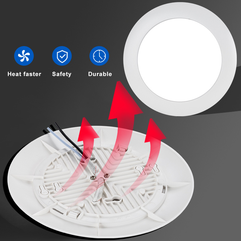 ETL 9w 12w ceiling led recessed down light round led frame panel light disk led light