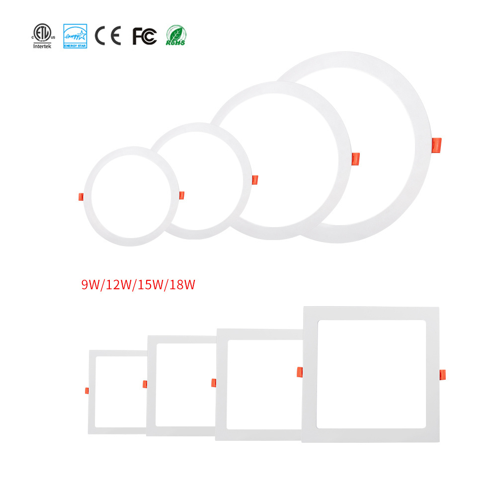 Etl 4 Inch 6 Inch 8 Inch 110V 120V Smart Flexible Canless Recessed Lighting Slim Led Panel Ceiling Lights