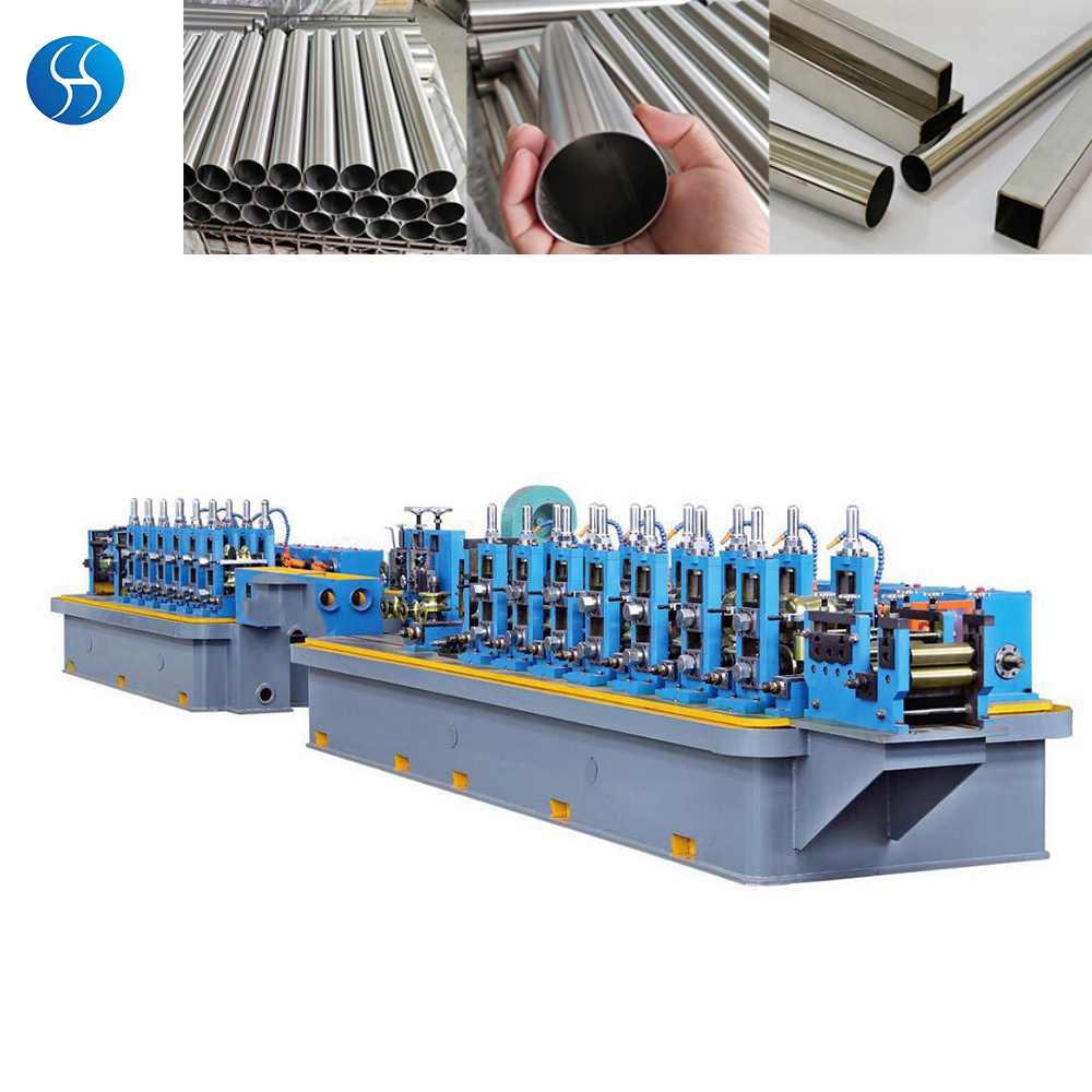 Round Welded Tube Pipe Mill Making Machine Square Steel Profiles Weld Pipe End Roll Forming Machine