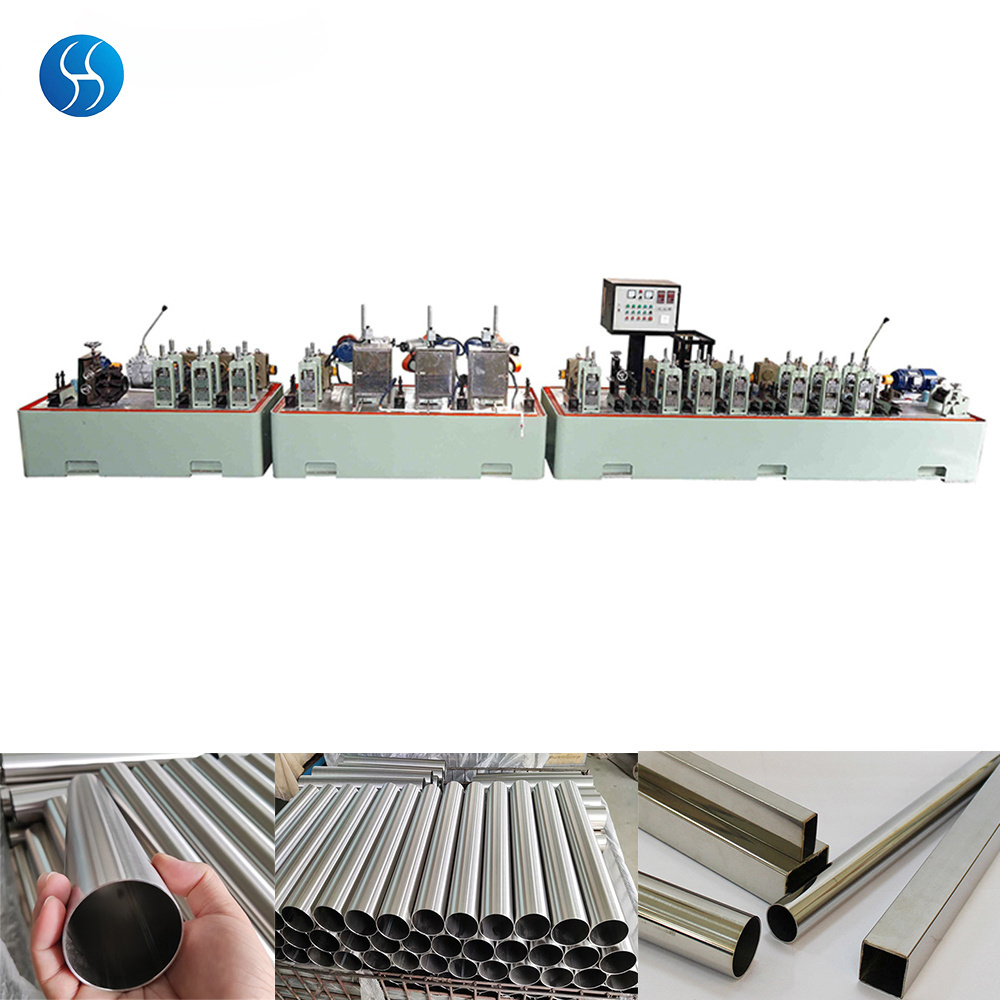 Round Welded Tube Pipe Mill Making Machine Square Steel Profiles Weld Pipe End Roll Forming Machine