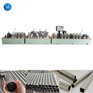 Round Welded Tube Pipe Mill Making Machine Square Steel Profiles Weld Pipe End Roll Forming Machine