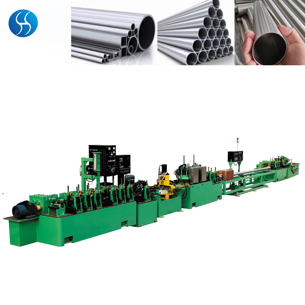 Round Welded Tube Pipe Mill Making Machine Square Steel Profiles Weld Pipe End Roll Forming Machine